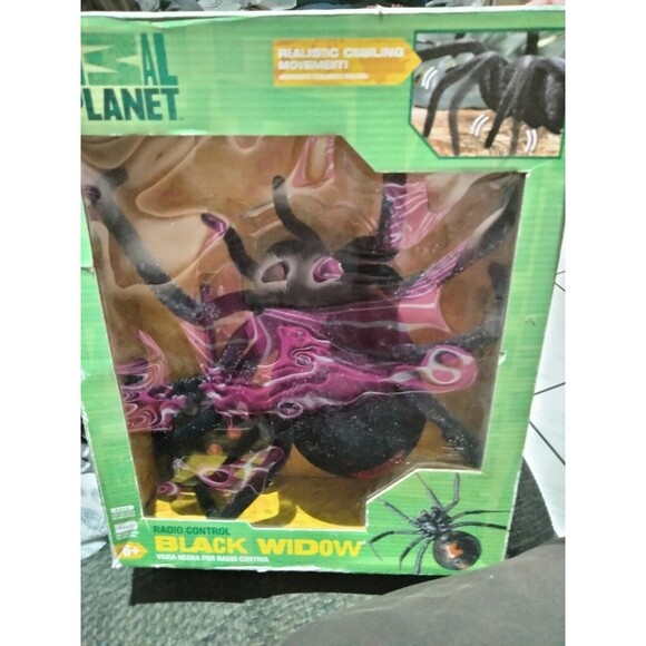 Vtg Animal Planet Radio Control Black Widow Spider Remote Toy - Picture 1 of 1